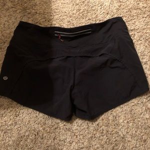 Black lulu lemon speed shorts